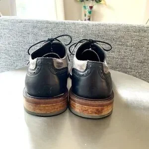 ?Kenneth Cole leather leather Wingtip Oxford Shoes casual  Mens 9.5 black gray Kenneth Cole Reaction Men main image 2